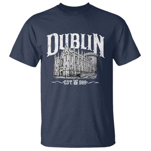 Dublin Castle Ireland Est 988 Travel Souvenir T Shirt TS11 Navy Print Your Wear