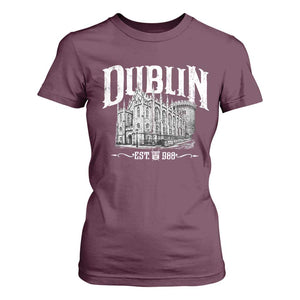 Dublin Castle Ireland Est 988 Travel Souvenir T Shirt For Women TS11 Maroon Print Your Wear
