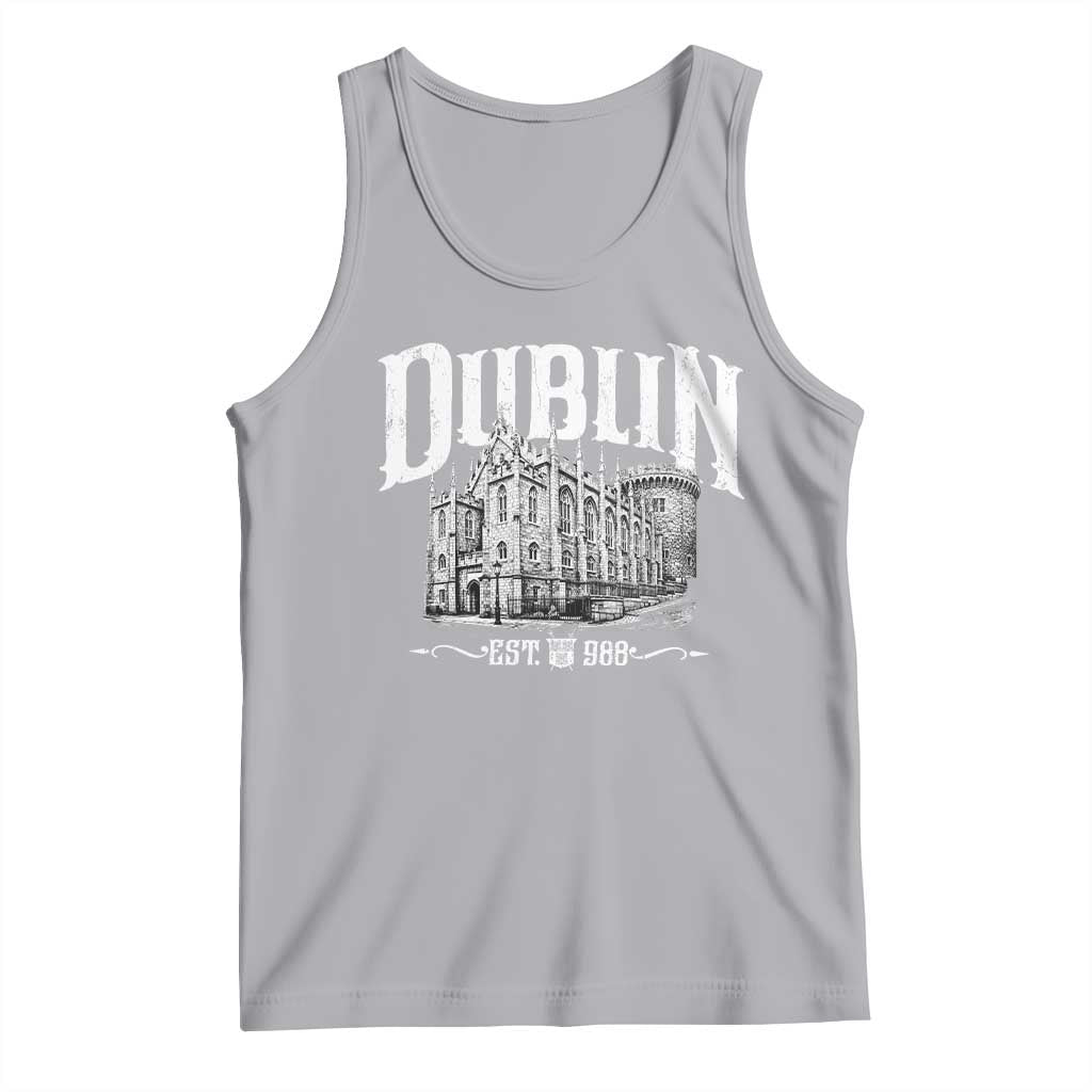 Dublin Castle Ireland Est 988 Travel Souvenir Tank Top TS11 Athletic Heather Print Your Wear