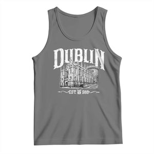 Dublin Castle Ireland Est 988 Travel Souvenir Tank Top TS11 Black Heather Print Your Wear