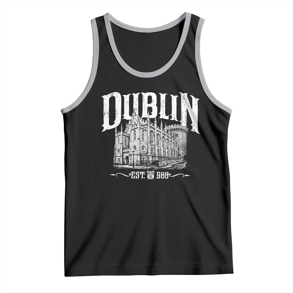 Dublin Castle Ireland Est 988 Travel Souvenir Tank Top TS11 Black Athletic Heather Print Your Wear