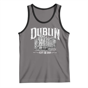 Dublin Castle Ireland Est 988 Travel Souvenir Tank Top TS11 Deep Heather Black Print Your Wear