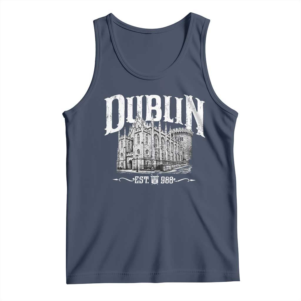 Dublin Castle Ireland Est 988 Travel Souvenir Tank Top TS11 Navy Print Your Wear