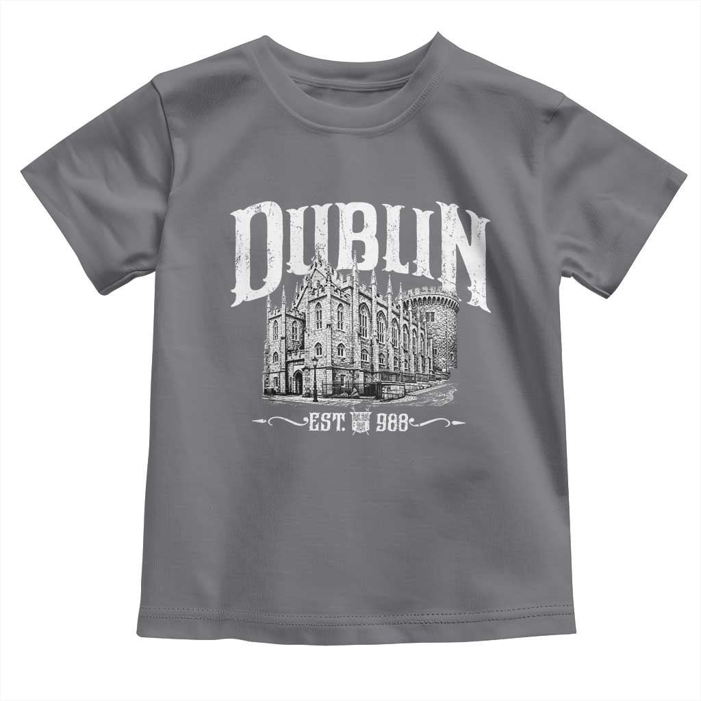 Dublin Castle Ireland Est 988 Travel Souvenir Toddler T Shirt TS11 Charcoal Print Your Wear