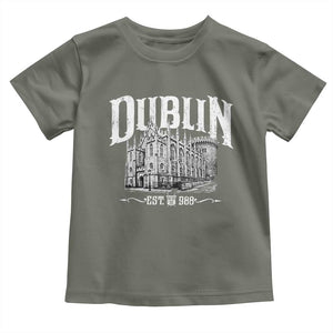 Dublin Castle Ireland Est 988 Travel Souvenir Toddler T Shirt TS11 Military Green Print Your Wear