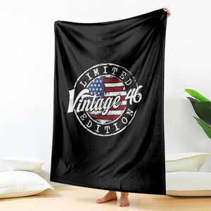 Funny 80th Birthday Throw Blanket Vintage 1946 Stamp 80 Years Old American Flag TS11 Print Your Wear