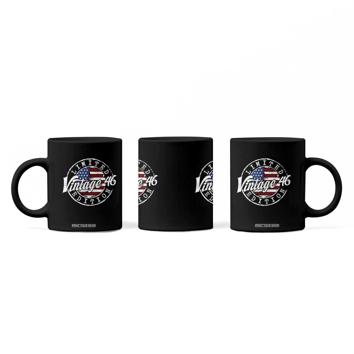 Funny 80th Birthday Coffee Mug Vintage 1946 Stamp 80 Years Old American Flag TS11 Print Your Wear