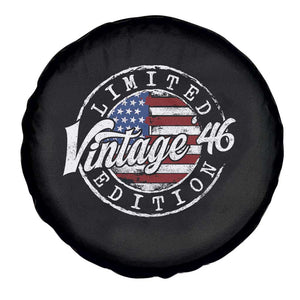 Funny 80th Birthday Spare Tire Cover Vintage 1946 Stamp 80 Years Old American Flag TS11 Print Your Wear