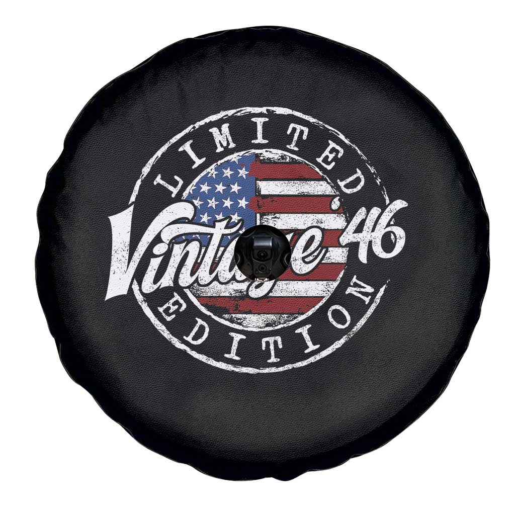 Funny 80th Birthday Spare Tire Cover Vintage 1946 Stamp 80 Years Old American Flag TS11 Print Your Wear