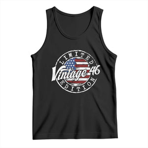 Funny 80th Birthday Tank Top Vintage 1946 Stamp 80 Years Old American Flag TS11 Black Print Your Wear