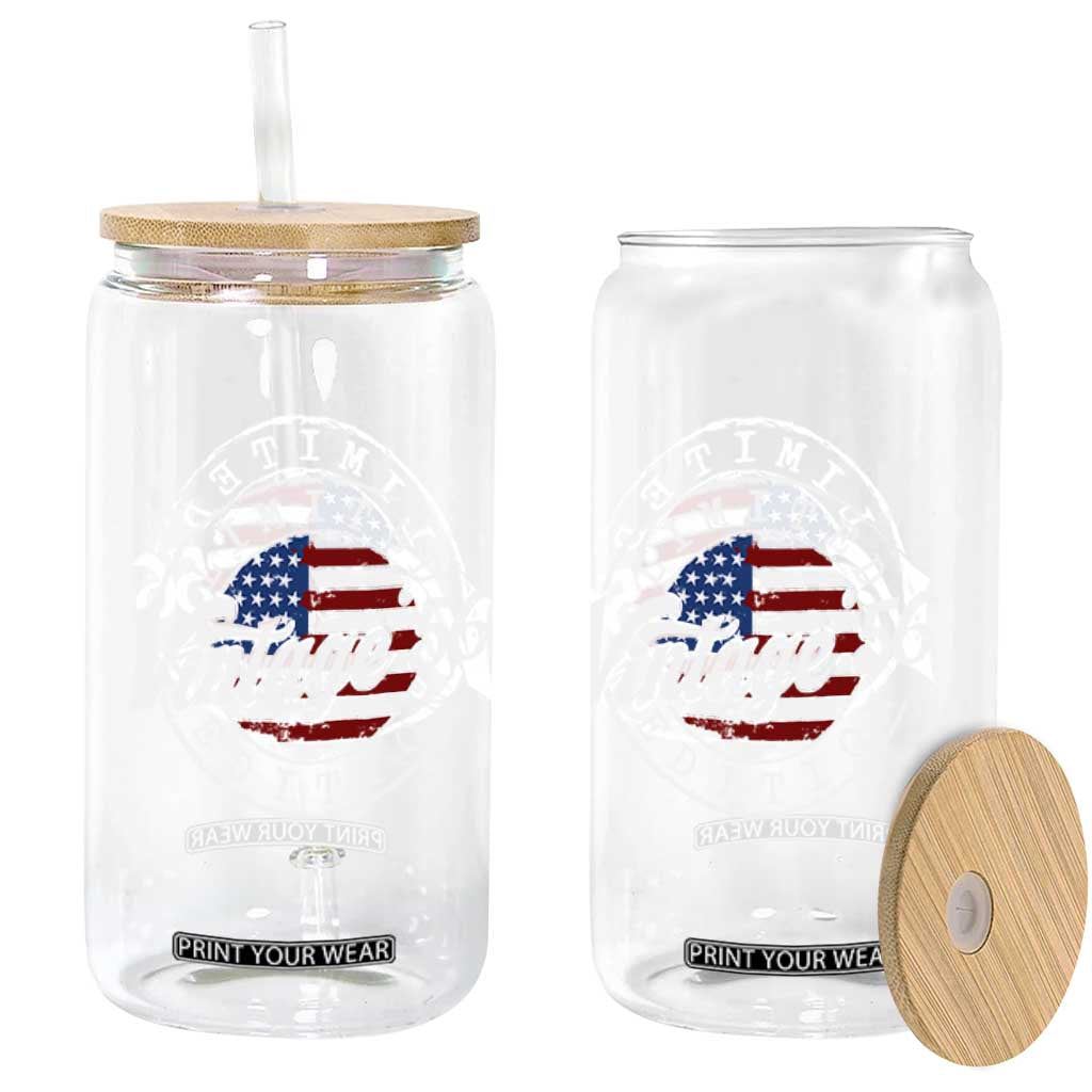 Funny 70th Birthday Glass Can Vintage 1956 Stamp 70 Years Old American Flag TS11 Print Your Wear