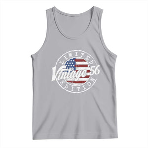 Funny 70th Birthday Tank Top Vintage 1956 Stamp 70 Years Old American Flag TS11 Athletic Heather Print Your Wear