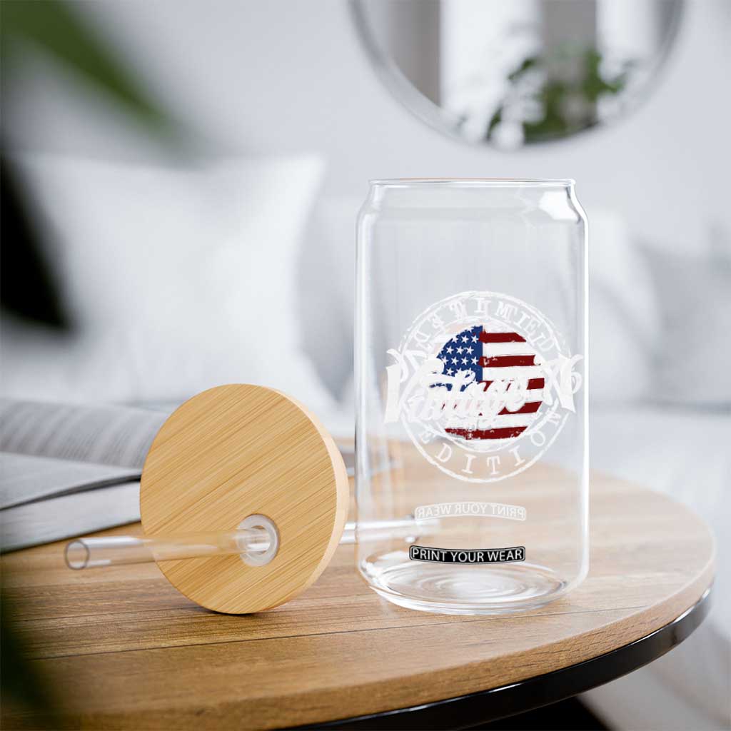 Funny 50th Birthday Glass Can Vintage 1976 Stamp 50 Years Old American Flag TS11 Print Your Wear