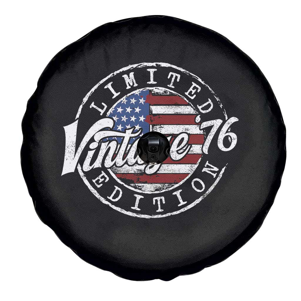 Funny 50th Birthday Spare Tire Cover Vintage 1976 Stamp 50 Years Old American Flag TS11 Print Your Wear