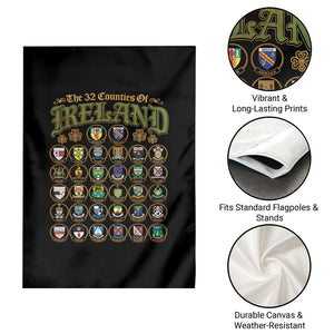 The 32 Counties Of Ireland Garden Flag Irish Pride Heritage Vintage Celtic Shamrock TS11 Print Your Wear