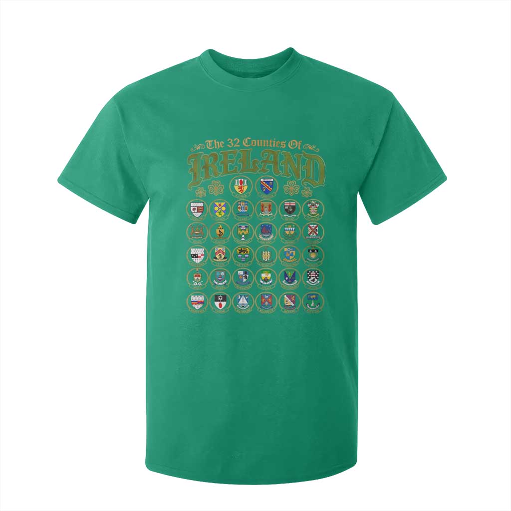 The 32 Counties Of Ireland T Shirt For Kid Irish Pride Heritage Vintage Celtic Shamrock TS11 Irish Green Print Your Wear