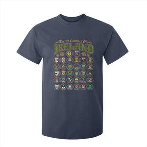 The 32 Counties Of Ireland T Shirt For Kid Irish Pride Heritage Vintage Celtic Shamrock TS11 Navy Print Your Wear