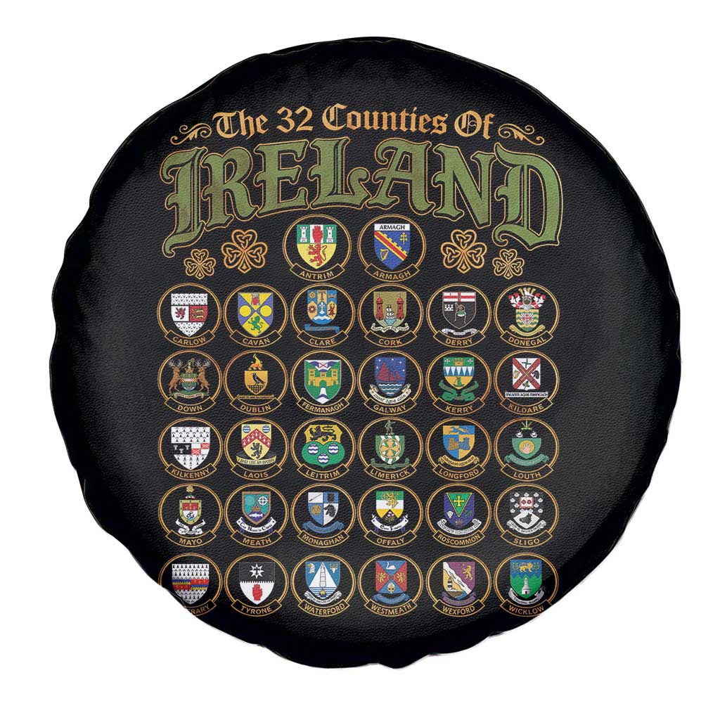 The 32 Counties Of Ireland Spare Tire Cover Irish Pride Heritage Vintage Celtic Shamrock TS11 Print Your Wear