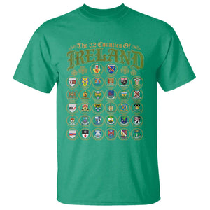 The 32 Counties Of Ireland T Shirt Irish Pride Heritage Vintage Celtic Shamrock TS11 Irish Green Print Your Wear