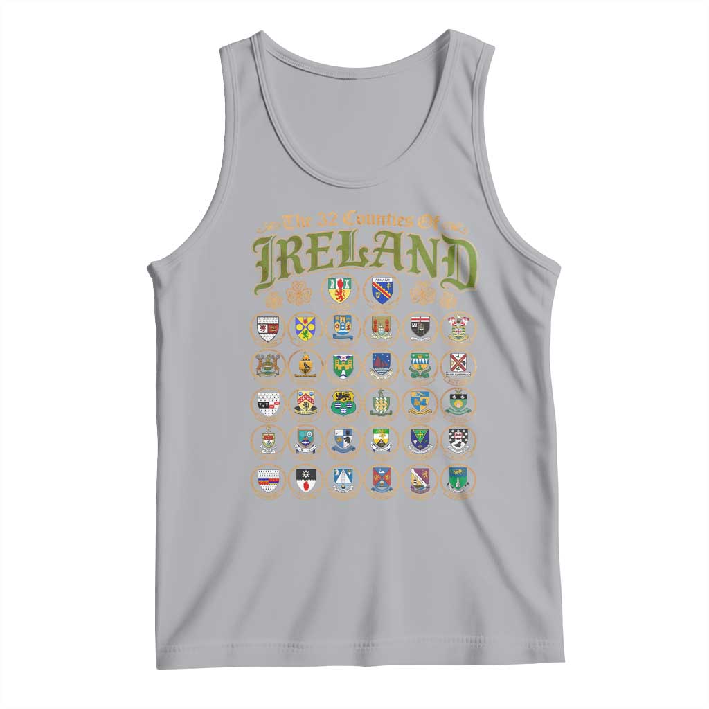The 32 Counties Of Ireland Tank Top Irish Pride Heritage Vintage Celtic Shamrock TS11 Athletic Heather Print Your Wear