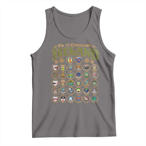 The 32 Counties Of Ireland Tank Top Irish Pride Heritage Vintage Celtic Shamrock TS11 Deep Heather Print Your Wear