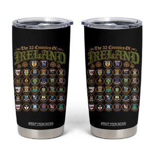 The 32 Counties Of Ireland Tumbler Cup Irish Pride Heritage Vintage Celtic Shamrock TS11 Black Print Your Wear