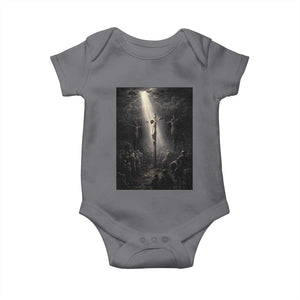 Jesus Christ Crucifixion Scene Religious Christian Easter Baby Onesie TS11 Charcoal Print Your Wear