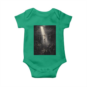 Jesus Christ Crucifixion Scene Religious Christian Easter Baby Onesie TS11 Irish Green Print Your Wear