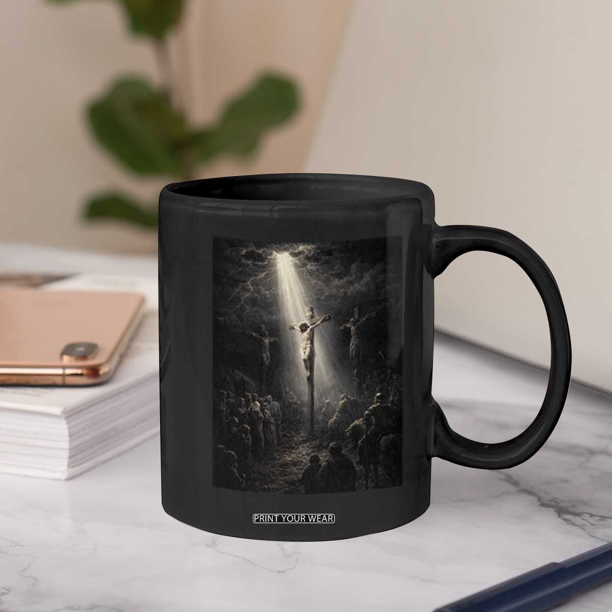 Jesus Christ Crucifixion Scene Religious Christian Easter Coffee Mug TS11 Print Your Wear