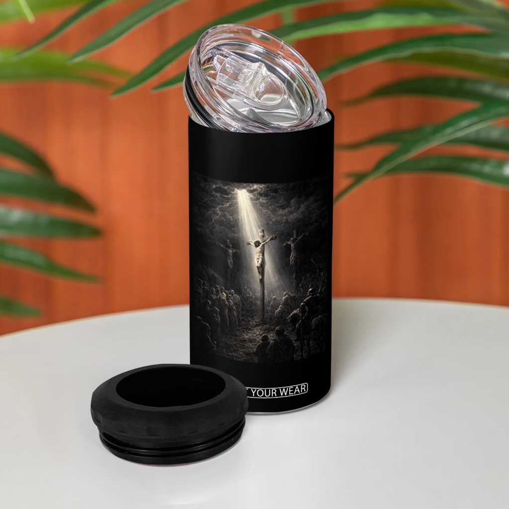 Jesus Christ Crucifixion Scene Religious Christian Easter 4 in 1 Can Cooler Tumbler TS11 Print Your Wear