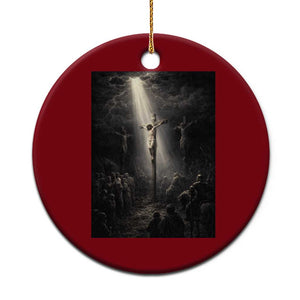 Jesus Christ Crucifixion Scene Religious Christian Easter Ceramic Ornament TS11 1pc Red Print Your Wear