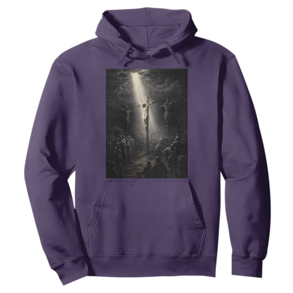 Jesus Christ Crucifixion Scene Religious Christian Easter Hoodie TS11 Purple Print Your Wear