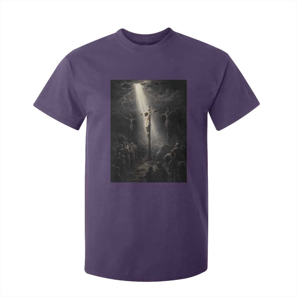 Jesus Christ Crucifixion Scene Religious Christian Easter T Shirt For Kid TS11 Purple Print Your Wear
