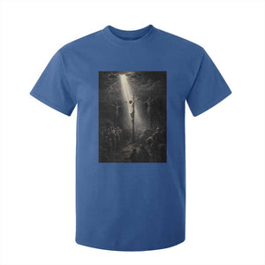 Jesus Christ Crucifixion Scene Religious Christian Easter T Shirt For Kid TS11 Royal Blue Print Your Wear