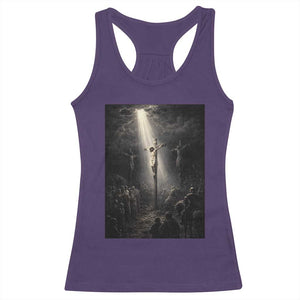Jesus Christ Crucifixion Scene Religious Christian Easter Racerback Tank Top TS11 Purple Print Your Wear