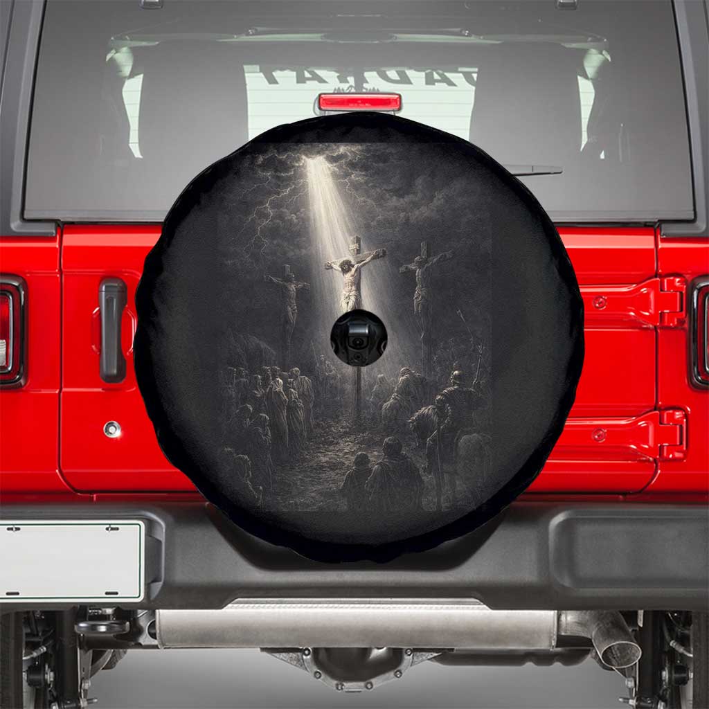 Jesus Christ Crucifixion Scene Religious Christian Easter Spare Tire Cover TS11 Black Print Your Wear
