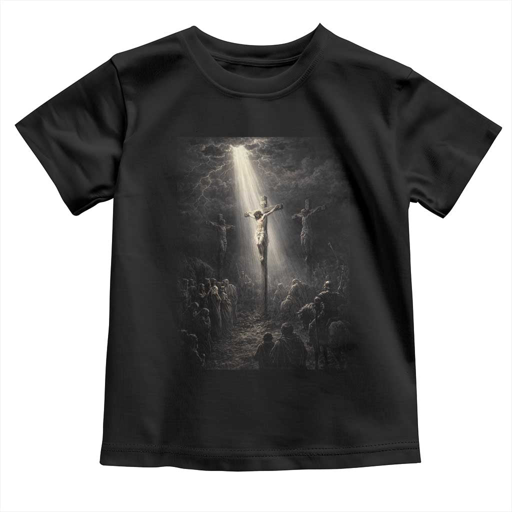 Jesus Christ Crucifixion Scene Religious Christian Easter Toddler T Shirt TS11 Black Print Your Wear