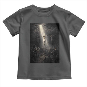 Jesus Christ Crucifixion Scene Religious Christian Easter Toddler T Shirt TS11 Dark Heather Print Your Wear