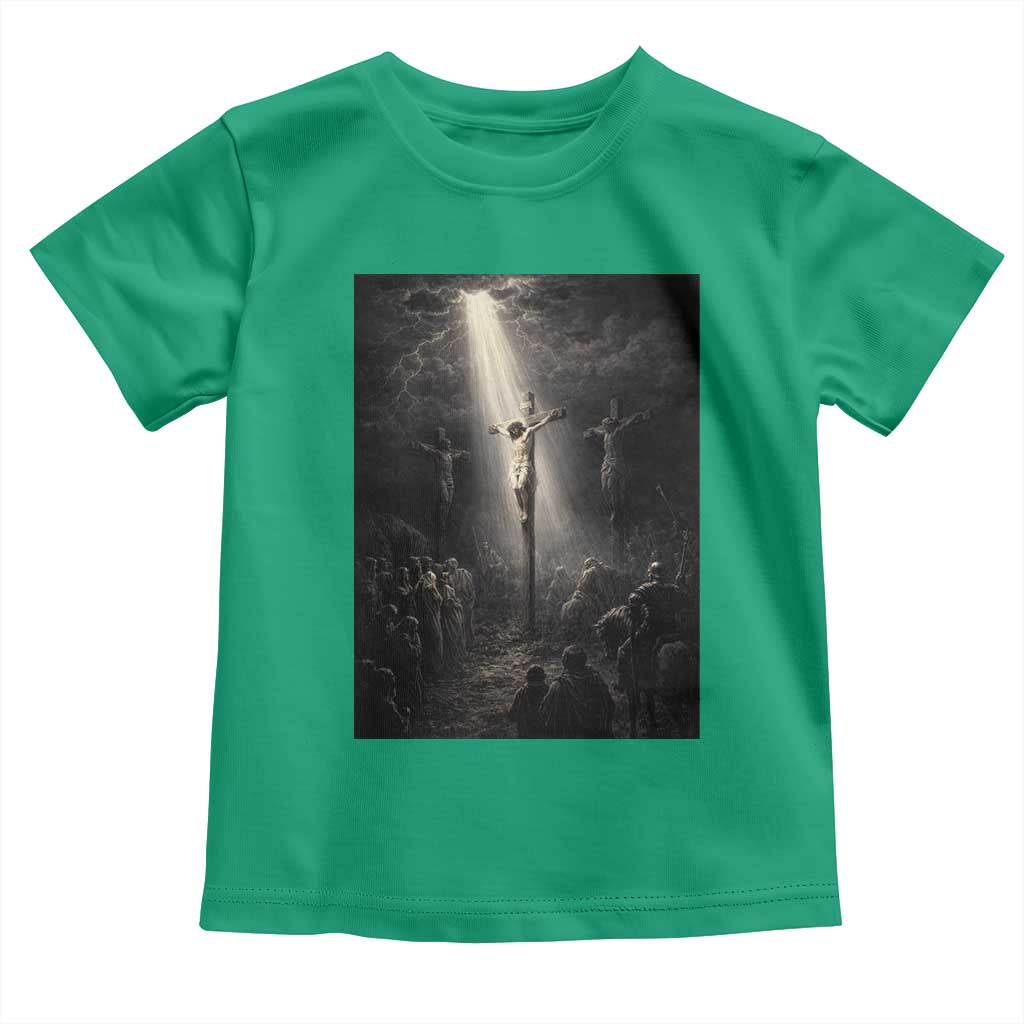 Jesus Christ Crucifixion Scene Religious Christian Easter Toddler T Shirt TS11 Irish Green Print Your Wear