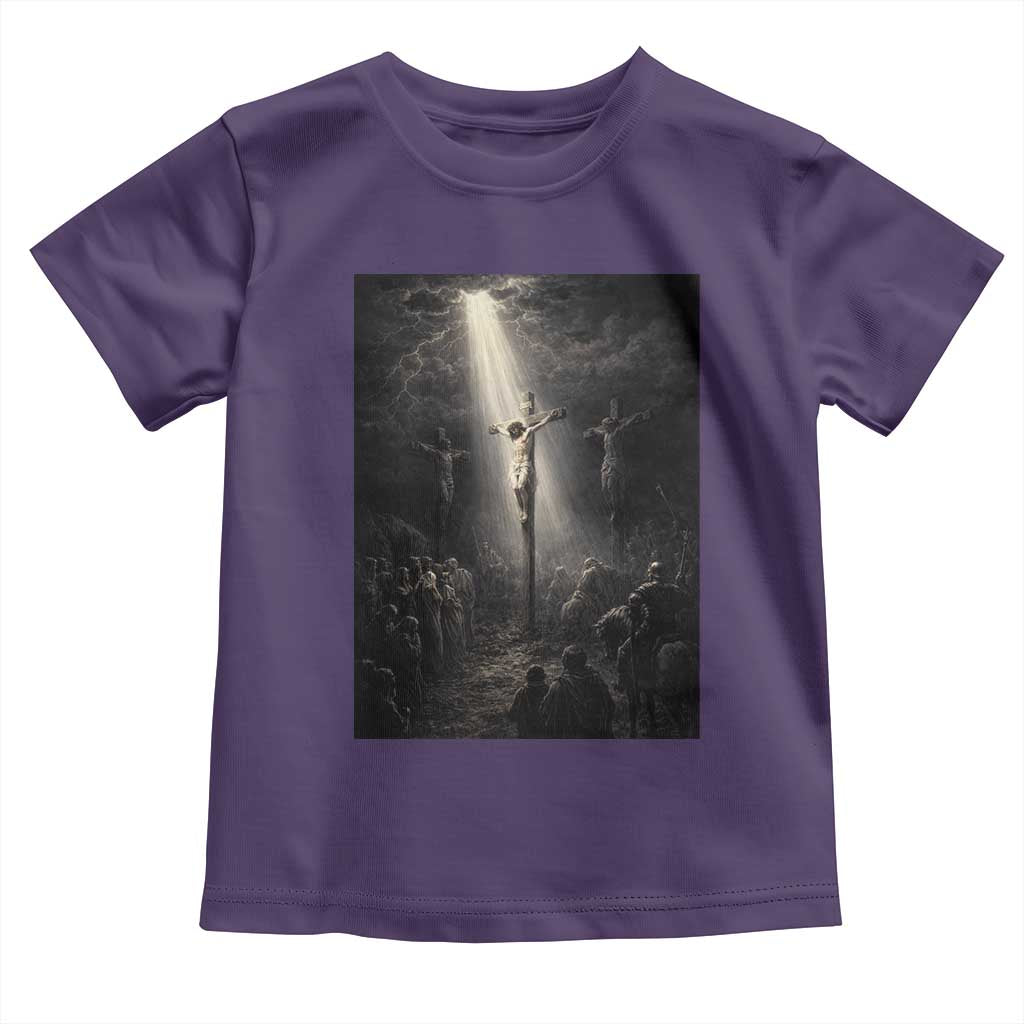 Jesus Christ Crucifixion Scene Religious Christian Easter Toddler T Shirt TS11 Purple Print Your Wear