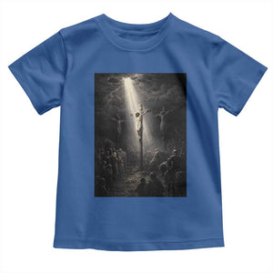 Jesus Christ Crucifixion Scene Religious Christian Easter Toddler T Shirt TS11 Royal Blue Print Your Wear