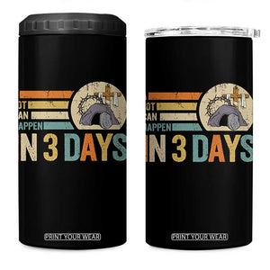 Easter A Lot Can Happen In 3 Days Religious 4 in 1 Can Cooler Tumbler TS11 One Size: 16 oz Black Print Your Wear