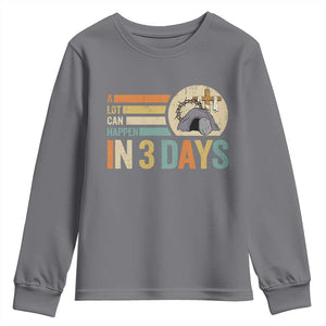 Easter A Lot Can Happen In 3 Days Religious Youth Sweatshirt TS11 Charcoal Print Your Wear