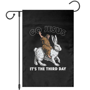 Funny Christian Easter Garden Flag Go Jesus It Is The Third Day Religious Bunny TS11 Black Print Your Wear
