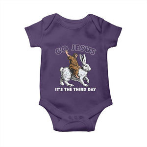 Funny Christian Easter Baby Onesie Go Jesus It Is The Third Day Religious Bunny TS11 Purple Print Your Wear