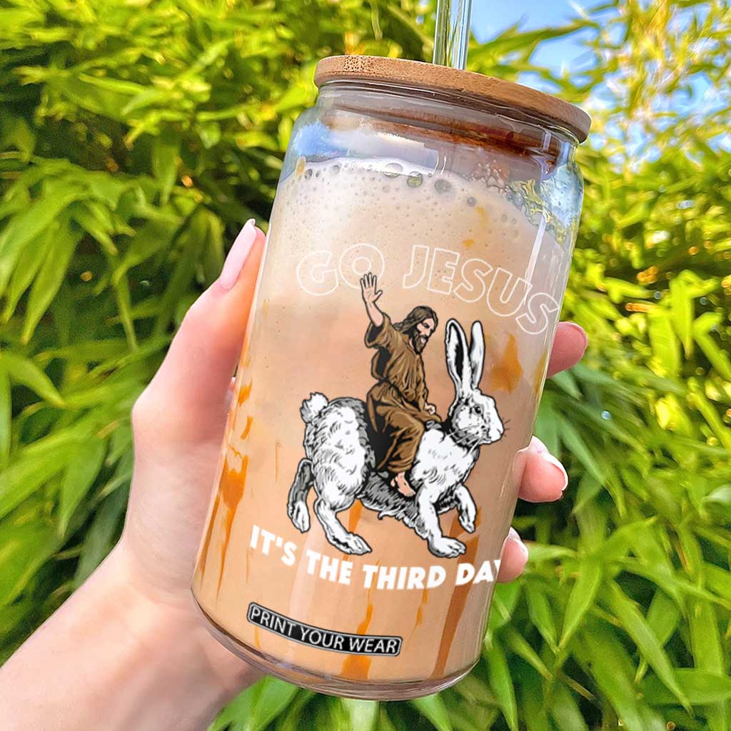 Funny Christian Easter Glass Can Go Jesus It Is The Third Day Religious Bunny TS11 Black Print Your Wear
