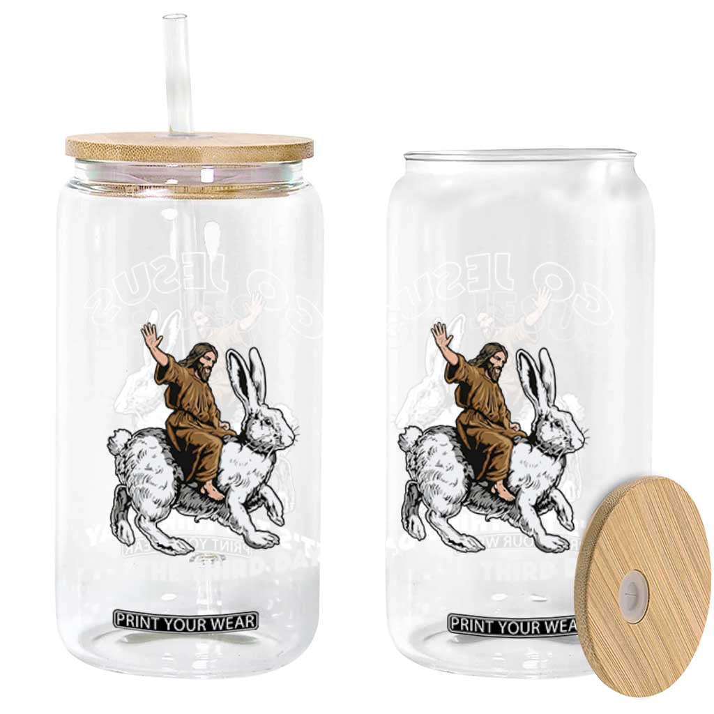 Funny Christian Easter Glass Can Go Jesus It Is The Third Day Religious Bunny TS11 Print Your Wear