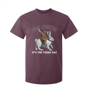 Funny Christian Easter T Shirt For Kid Go Jesus It Is The Third Day Religious Bunny TS11 Maroon Print Your Wear