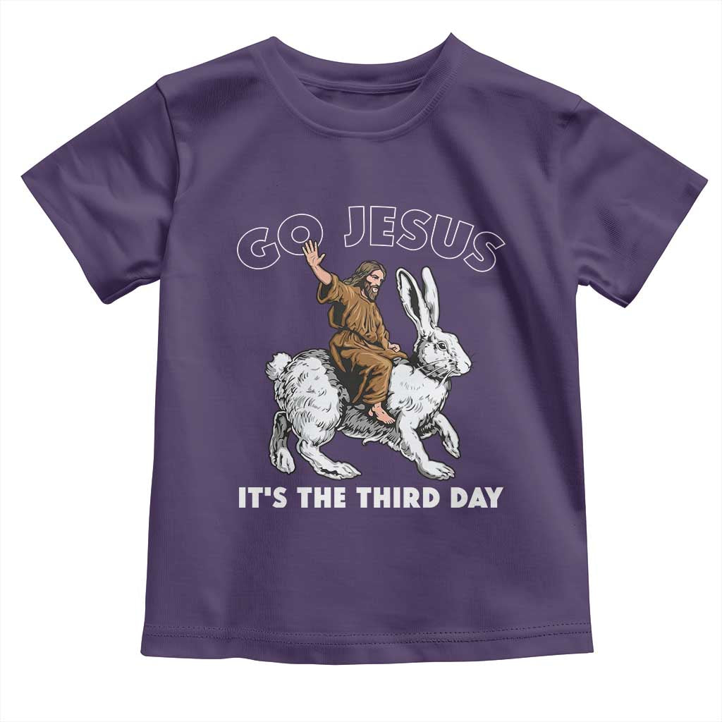 Funny Christian Easter Toddler T Shirt Go Jesus It Is The Third Day Religious Bunny TS11 Purple Print Your Wear