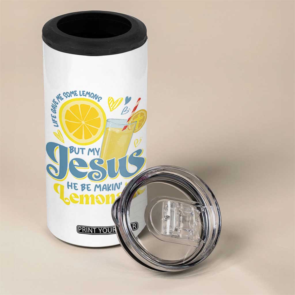 Life Gave Me Some Lemons But My Jesus He Be Makin Lemonade 4 in 1 Can Cooler Tumbler TS11 Print Your Wear